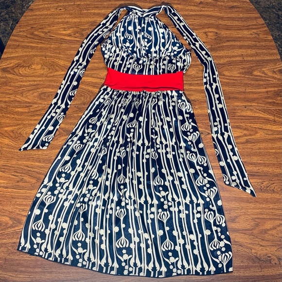 Forever 21 Blue Maxi Sundress Sleeveless and Halter Neckline for Cocktail SZ S - Picture 2 of 5